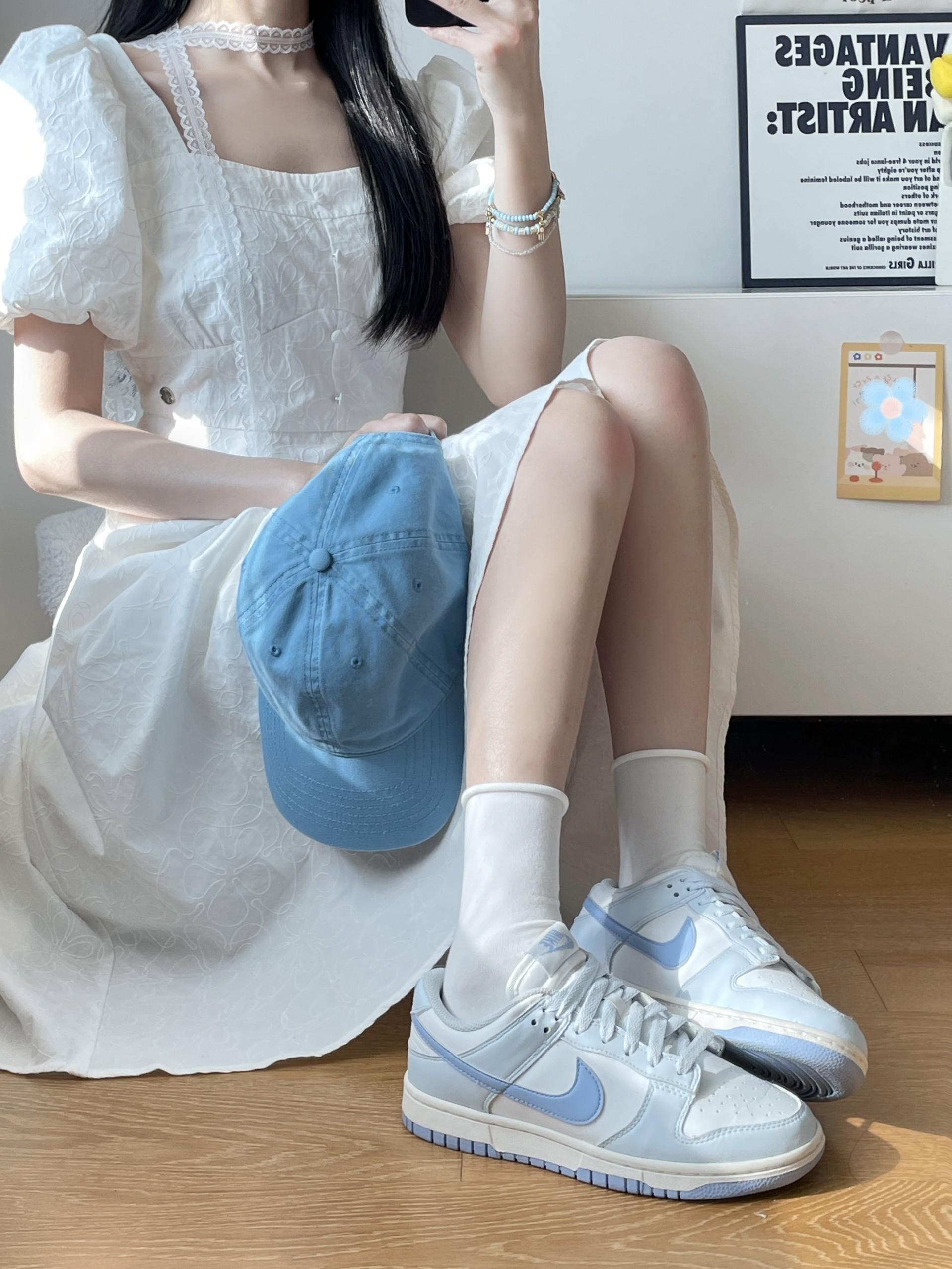 💭初恋小白裙!白蓝dunk好温柔~